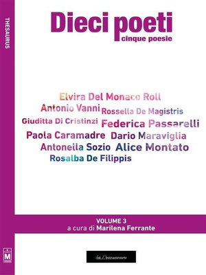 cover image of Dieci poeti--cinque poesie--Volume III